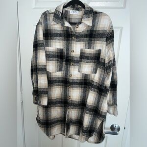 CJLA Button Down Shacket, Size Medium